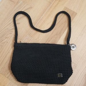 Black knit purse